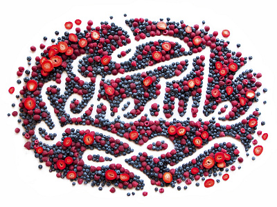 Waffle Love Food Lettering - Berries berries blueberries food art food lettering food type food typography lettering raspberries schedule strawberries typography waffles