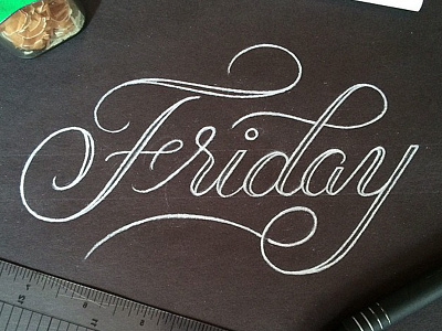 Friday friday hand lettering lettering script