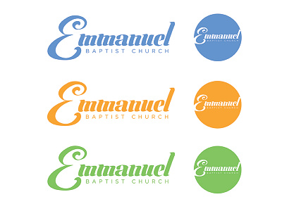 Emmanuel Baptist Church Wordmark Mock Up baptist brand church emmanuel hand lettering logo neon wordmark