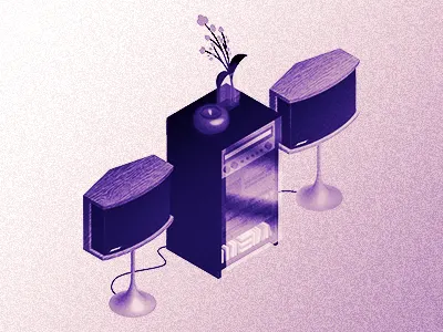 Bose bose speakers illustration isometric