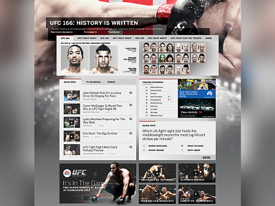UFC Redesign Concept concept design redesign ufc web