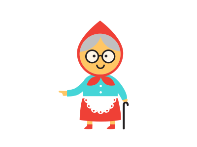 Grandma flat grandma grandmother granny pensioner