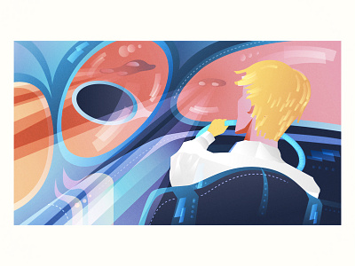 man in car study car driving dude future futuristic gradients reflections