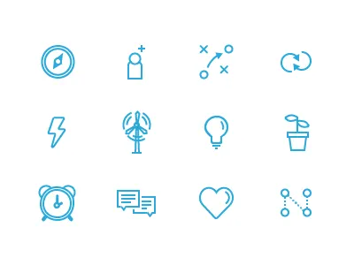 Icon set icons line simple