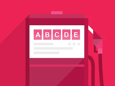 The Gas Pump car flat gas gas pump geometric icon illustration petrol shadow transport vector