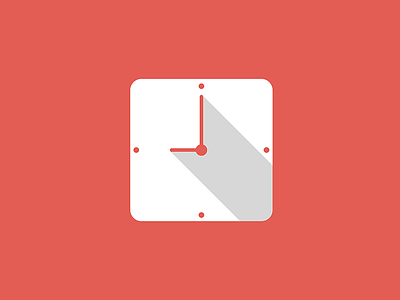 Simple clock clean clock colour design flat illustration layout