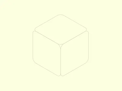 Simple cube clear cube design flat soft