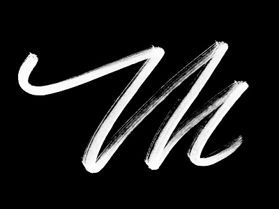 Brushy M brush brush script calligraphy m type typography