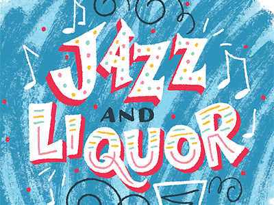 Inch X Inch button creative south cs15 design graphic design hand lettering illustration inchxinch jazz lettering liquor peach