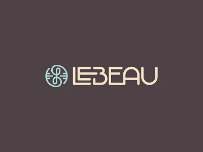 LeBeau beauty identity logo salon type vector