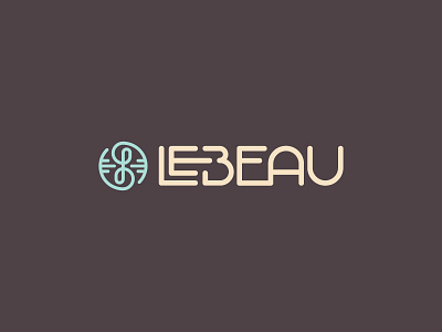 LeBeau beauty identity logo salon type vector