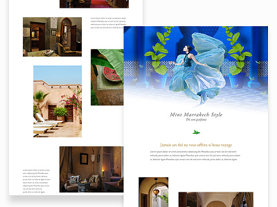 Mint Marrakech Style clean grid layout minimal minimalist ui ux web white