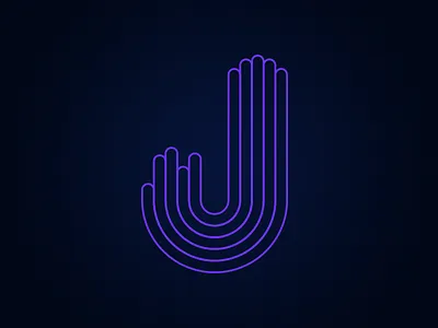 J (WIP) color exploration j letter logo wip