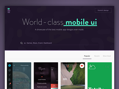 UI Haus design landing mobile page share social startup ui website