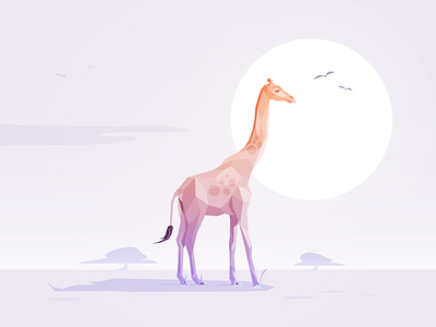 Mr. Giraffe africa animal giraffe illustrator low poly