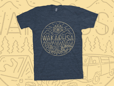 Wakarusa Music Festival Shirt camping ferris wheel festival monoline music shirt van wakarusa
