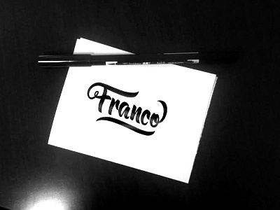 Franco art comedy lettering typography