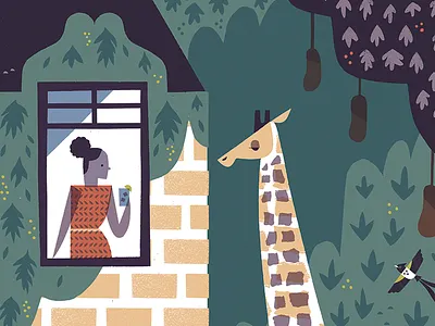 Gin at Giraffe Manor animal illustration animals design food illustration gin gin and tonic giraffe graphic design icon design illustration