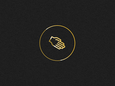 Shake It Fast black finger gold hand icon illustration shake