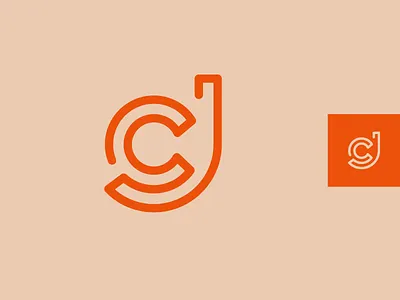 JC brand branding logo monogram stroke