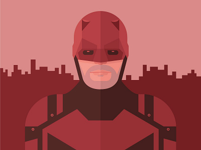 Daredevil costume daredevil geometric man without fear marvel netflix portrait red superhero