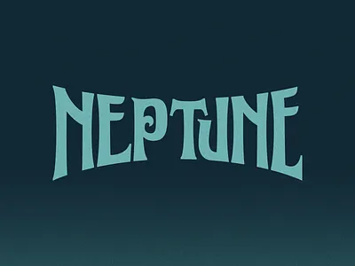 Neptune Logotype art nouveau brand identity lettering logo neptune planet space type