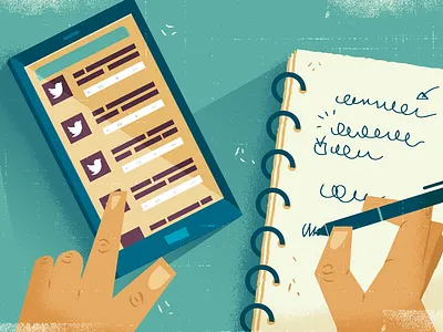 Social Media and Notes editorial mobile notebook notes scribble writing