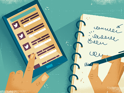 Social Media and Notes editorial mobile notebook notes scribble writing