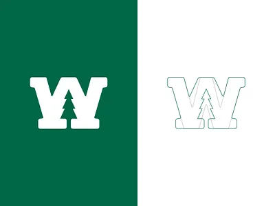 Waukeela Logomark 829 creative dan fleming design logomark pine tree summer camp w