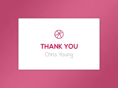Thank you shot clean design invite minimalist shadow thanks white box