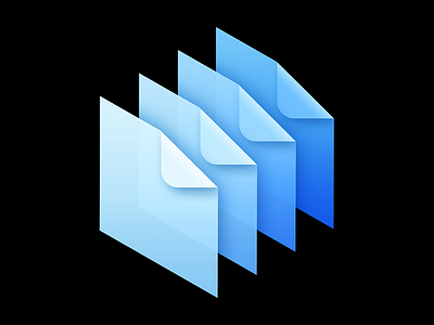Files Icon 3d blue files icon isometric layers
