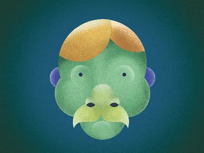 Mrwig face grain hair illustration light mustache portrait shadow texture wig