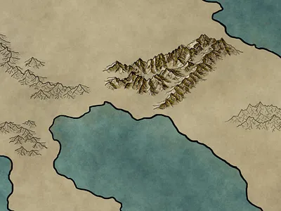 World Map map mountains