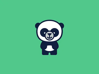 Bwu Pandah animal bear blue china green logo mascot panda wild