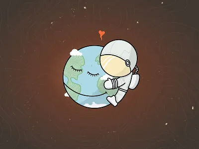 Earth Day astronaut earth earth day illustration space