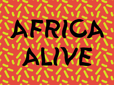 Logo and Patterns for AfricAlive africa art bright colors logo pattern type