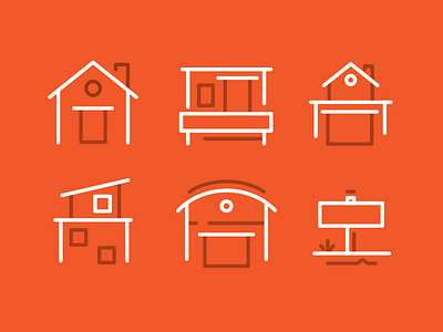 Listing Type Icons icon illustration listing property