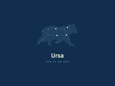 Ursa constellation emblem logo mono stars