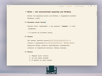 Write - Awesome editor for Windows app desktop editor interface notes ui ux windows windows 10 windows app write