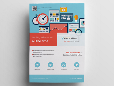 Sneak peek #3 - minimal flyer print template business clean flyer icon icons minimal modern print sneak peek template vector vectors