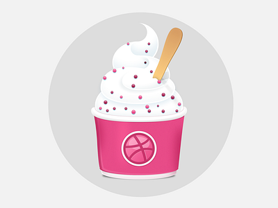 Dribbble Ice Cream dribbble ice cream pink summer