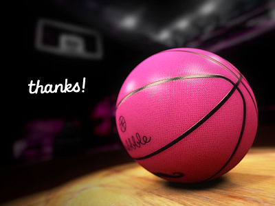 Well, hello there! 3d basketball debuts draft dribbble first shot invite photorealistic