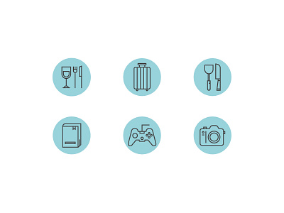 Interests flat icon series illustration interests lcon outline