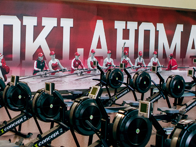 Oklahoma Rowing Environmental Graphics environmental facility ncaa oklahoma rowing university vinyl wrap