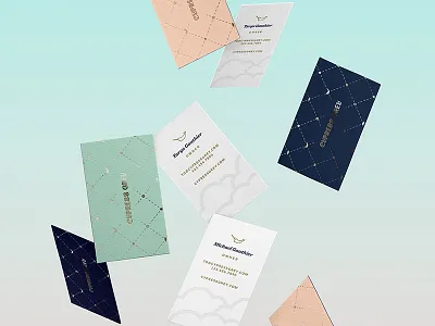 Cypress Grey business cards baby business cards gold foil narwhal pattern toddler