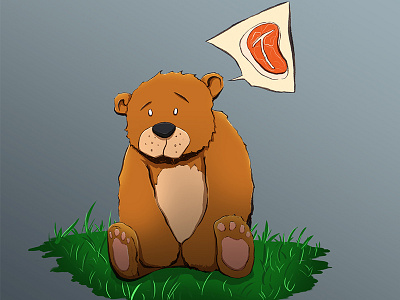 Steak! bear character character design illustration photoshop steak