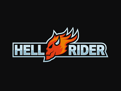 Hellrider hell metal motorbike rider skull