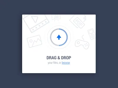 Upload Area UI application drag pulse ui upload web