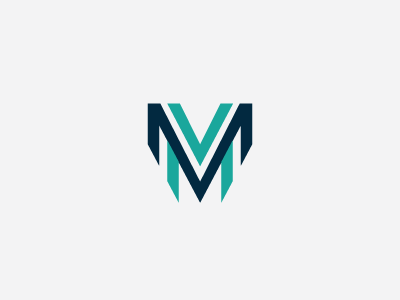 MV Monogram brand lettermark logo m monogram mv vm