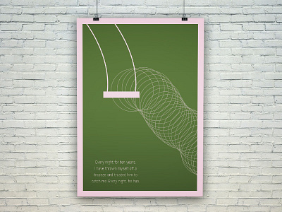 Trapeze geometric green illustration minimal pink quotes swing trapeze